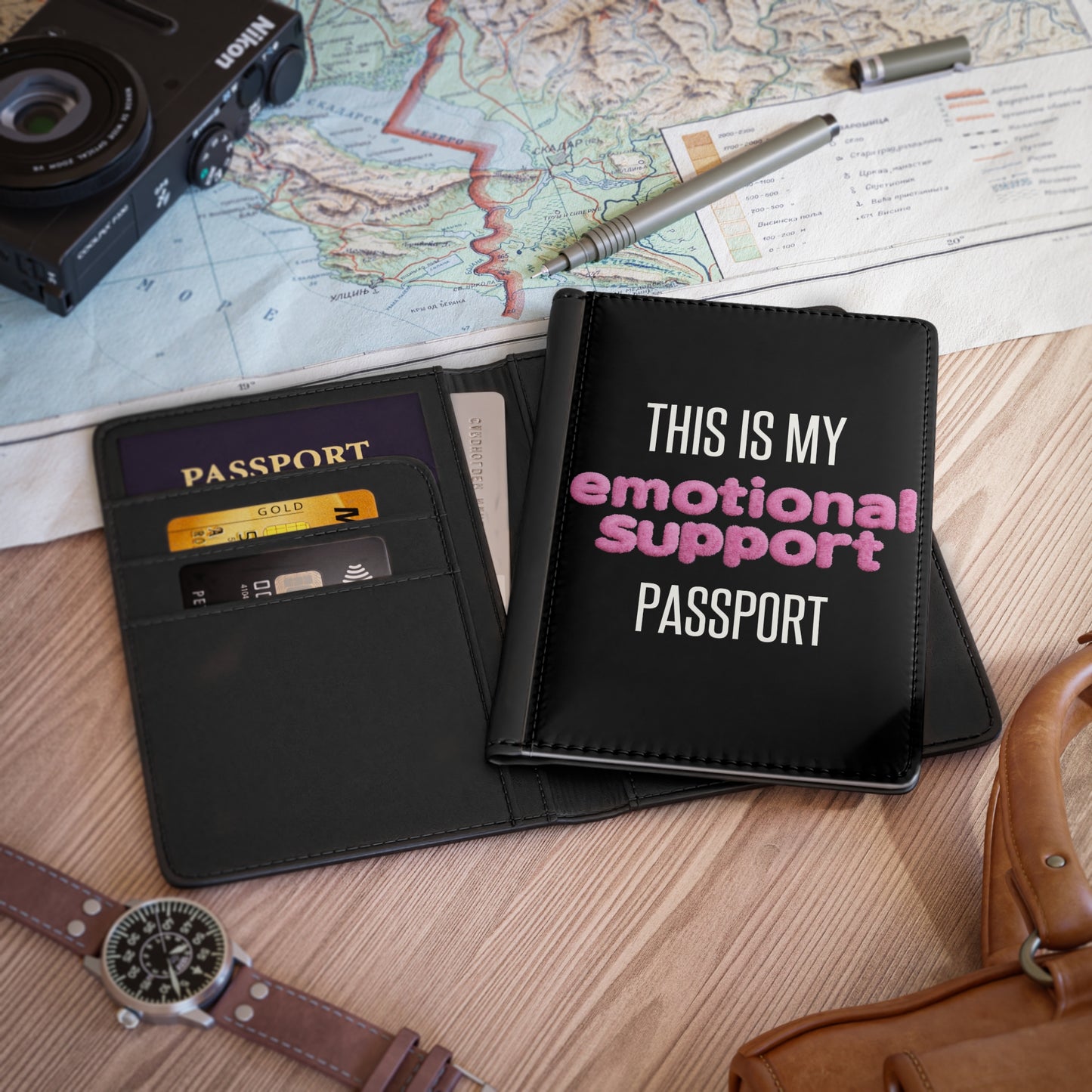 "Emotional Support" Passport Cover