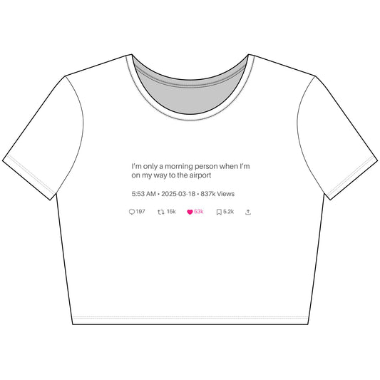 “Current Status” Crop Tee