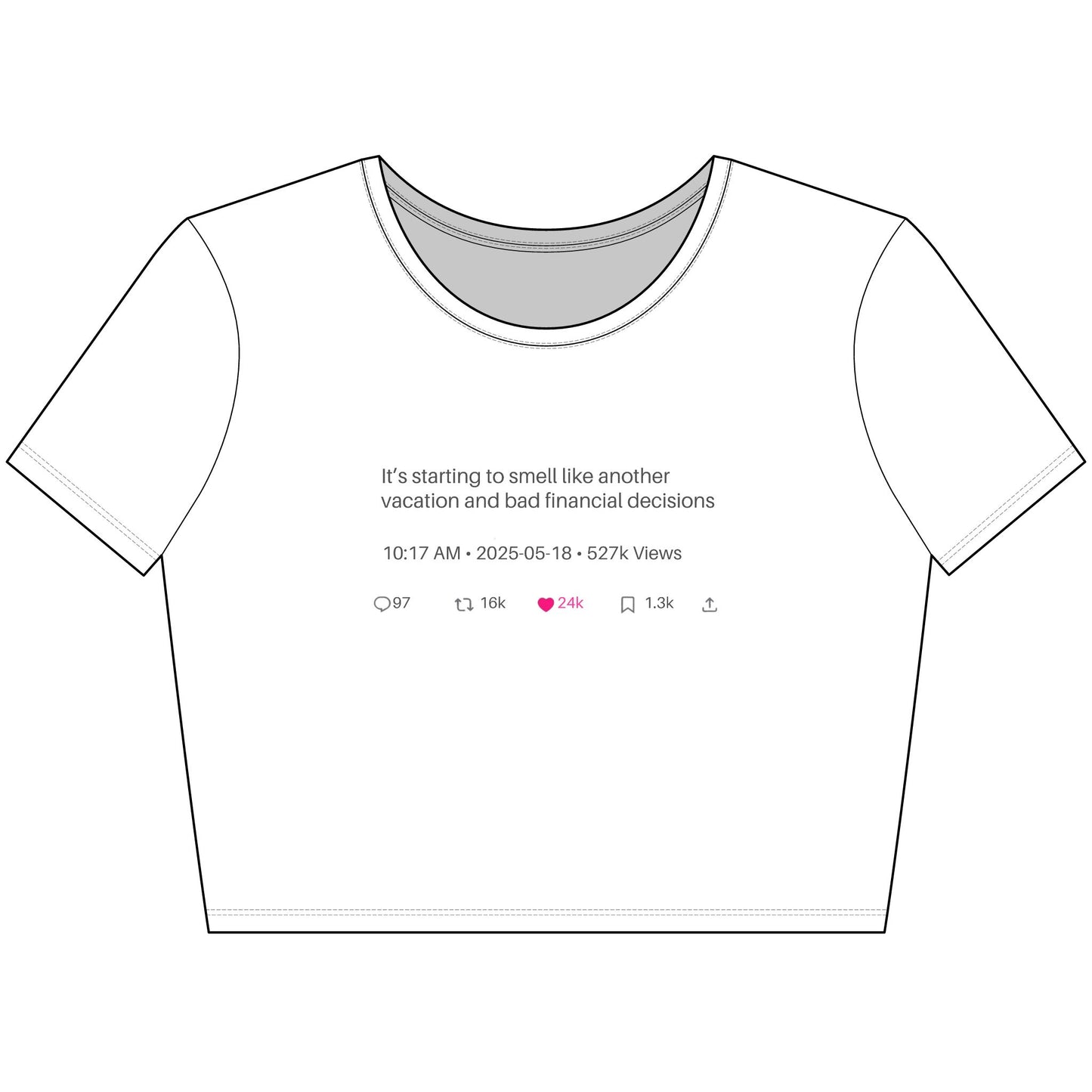 “Current Status” Crop Tee