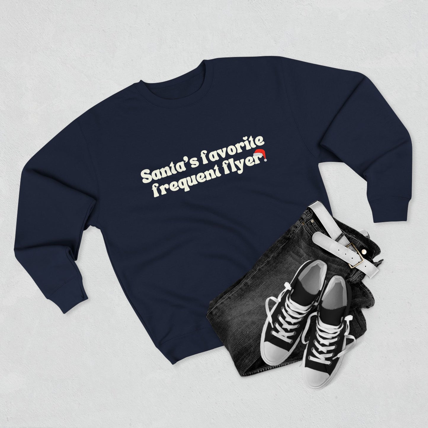 “Santa’s Favorite Frequent Flyer” Crewneck