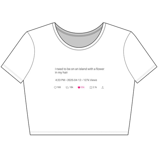 ”Current Status” Crop Tee