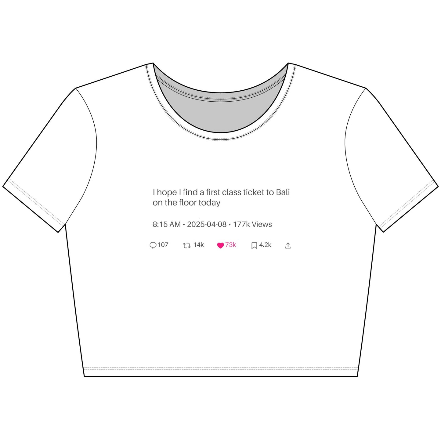 “Current Status” Crop Tee