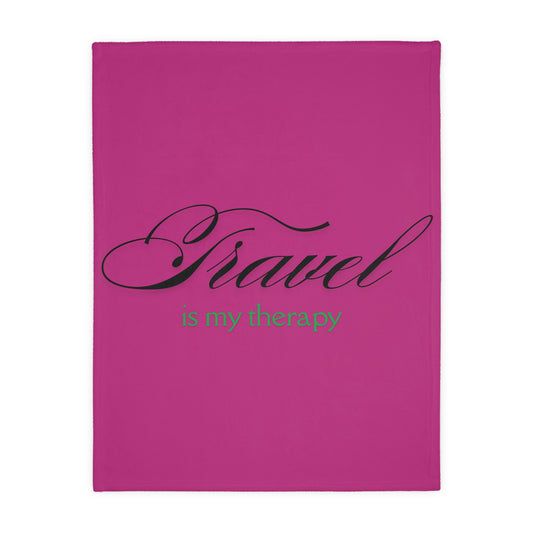 “Travel Therapy” Velveteen Blanket