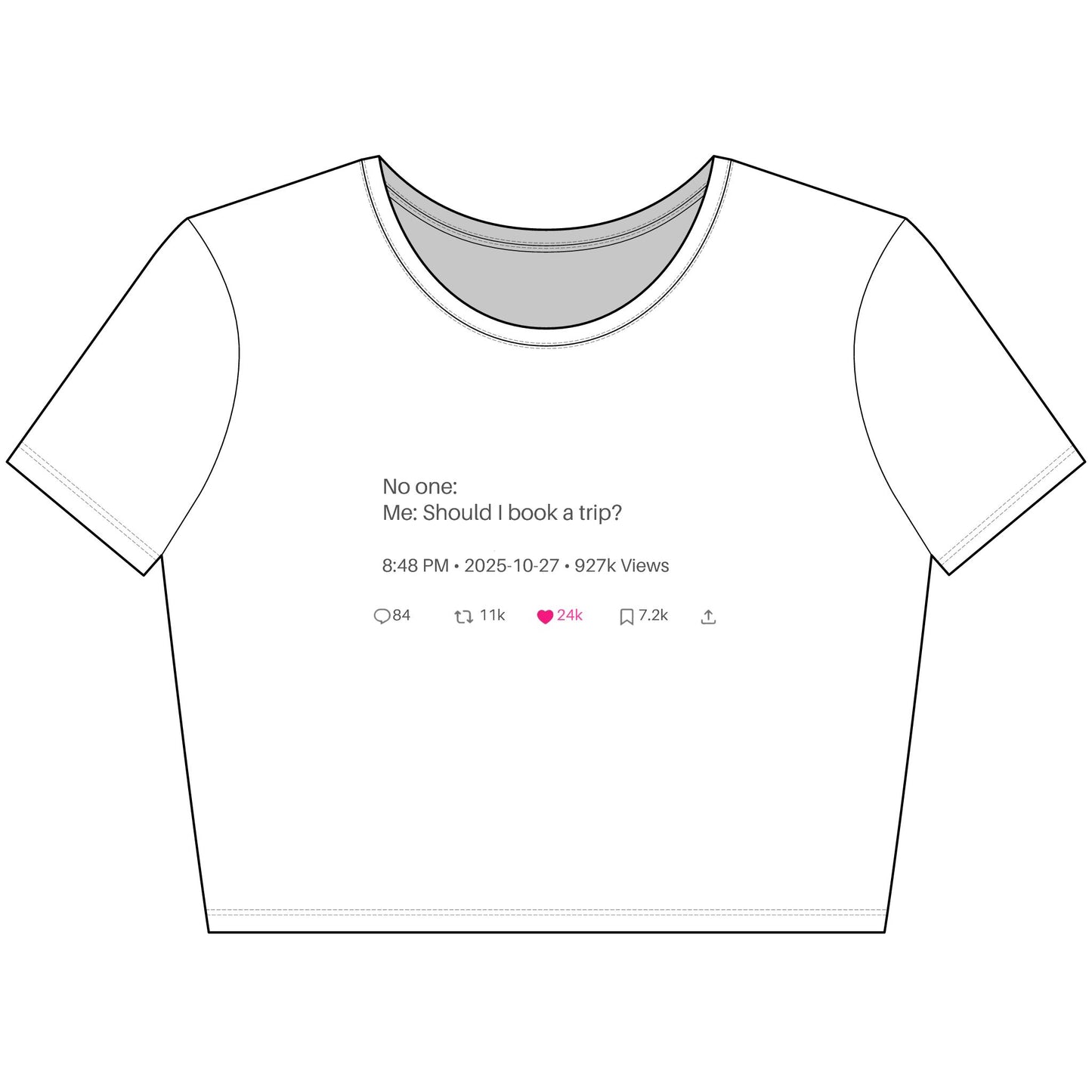 “Current Status” Crop Tee