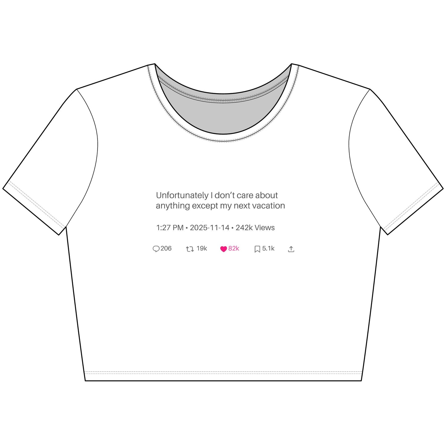 “Current Status” Crop Tee